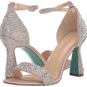 Betsy Johnson Dani Ankle Strap Rhinestone Sandals